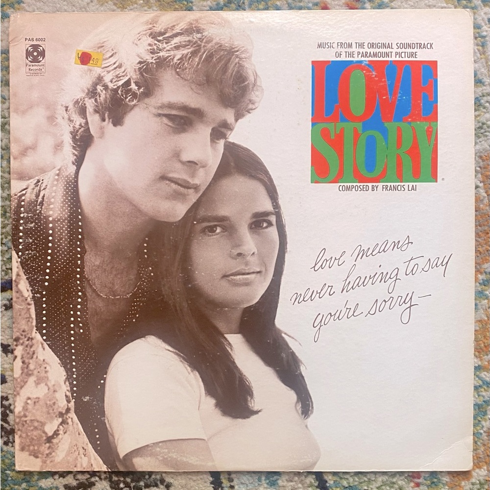 Love Story Soundtrack OG Press Francis Lai Erich Segal 1970 VG+ VG+